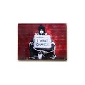 One Bella Casa One Bella Casa 71810SW912 9 x 12 in. Keep Your Coins Solid Wood Wall Decor by Banksy; Red 71810SW912
